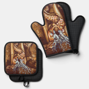 Pesce Oven Mitt & Pot Holder Set