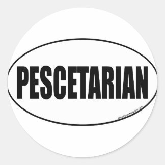 Pescetarian, Pescotarian Classic Round Sticker