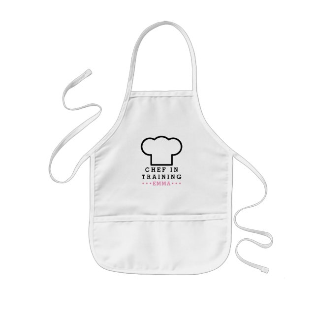 Pesonalised Chef in Training Kids Apron (Front)