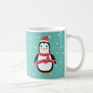 Pesonalized Cute little Christmas Penquin Coffee Mug