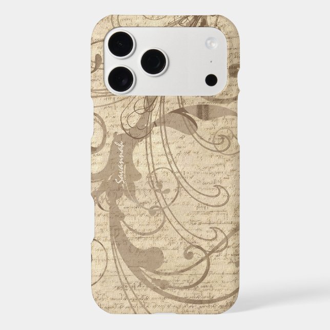 Pesonalized Vintage Writing Swirl iPhone 5 (Back)