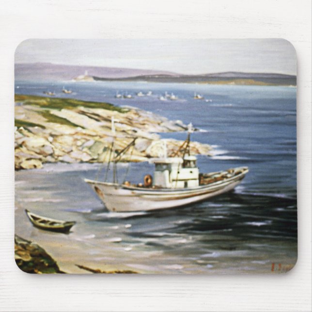 Pesquero en Muxía (A Coruña) Mouse Pad (Front)