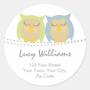 Pesrsonalised Owl Address Stickers