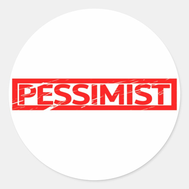 Pessimist Stamp Classic Round Sticker (Front)