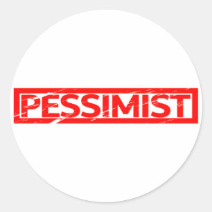 Pessimist Stamp Classic Round Sticker