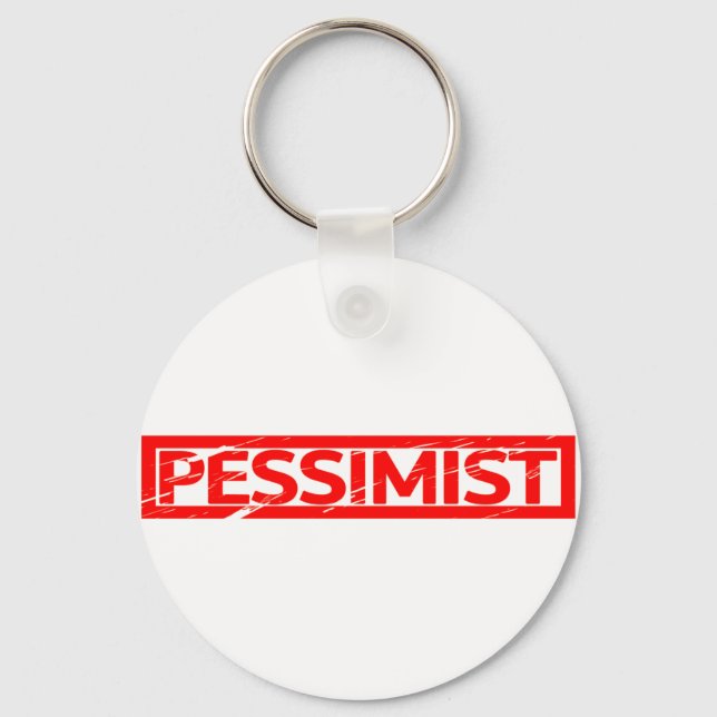 Pessimist Stamp Key Ring (Front)