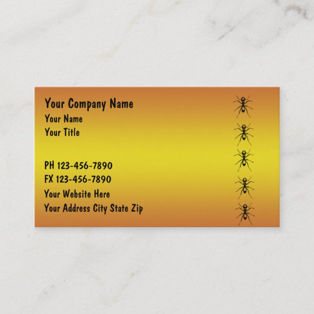 Pest Control Business Cards (Front)