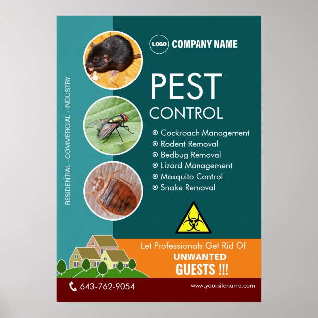 Pest Control Editable Poster (Front)