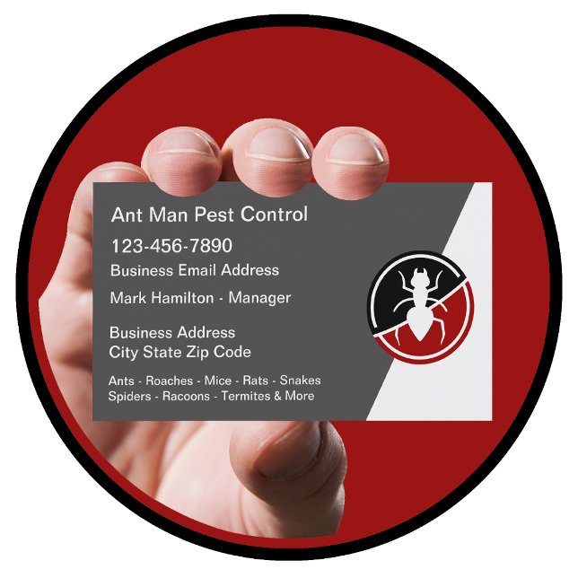 Pest Control Exterminating Business Card Template (Creator Uploaded)