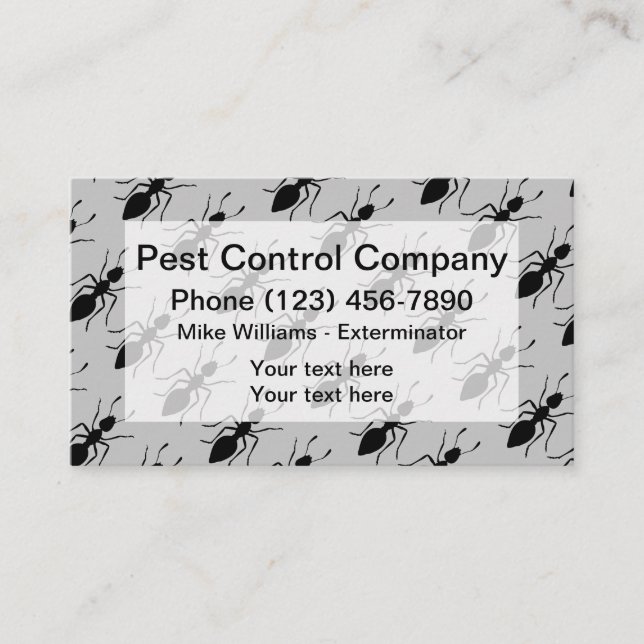 Pest Control Exterminating Service Business Card (Front)