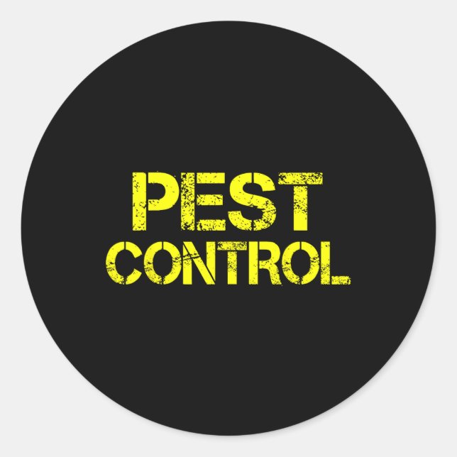 Pest Control Exterminator Halloween costume  Classic Round Sticker (Front)