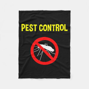 Pest Control Funny Halloween Costume Exterminator  Fleece Blanket