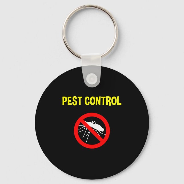 Pest Control Funny Halloween Costume Exterminator  Key Ring (Front)