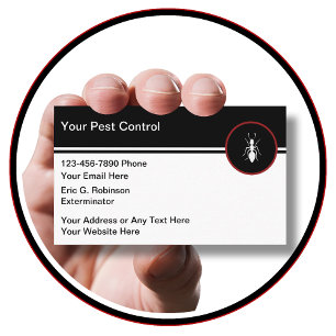 Pest Control Modern Business Cards New