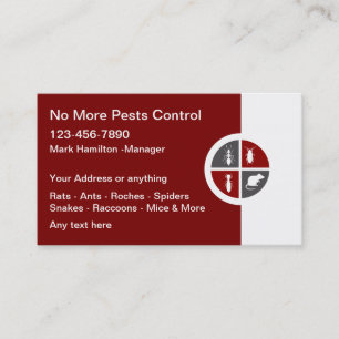 Pest Control Modern Exterminating Business Cards