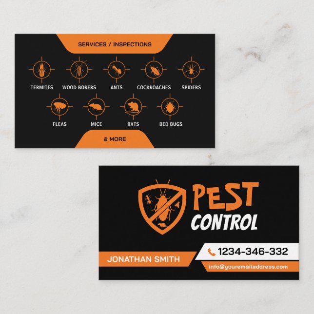 Pest control Service Business Card (Front/Back)