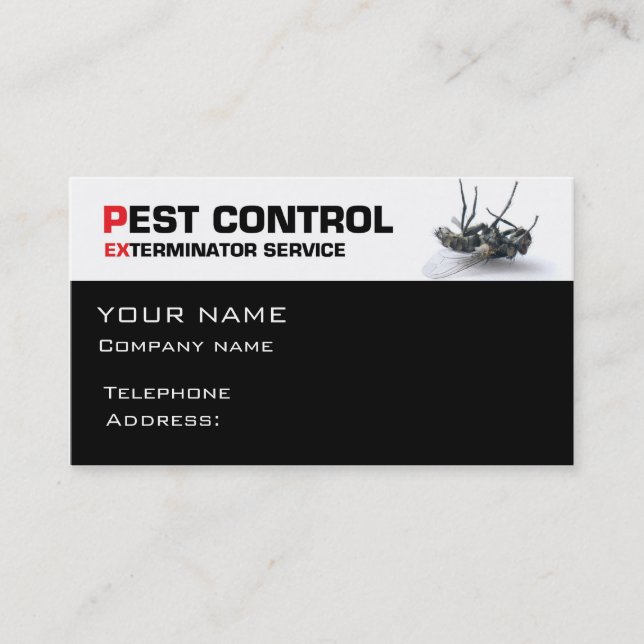 Pest control service business card (Front)