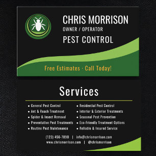 Pest Control Service Business Card