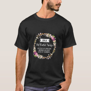 Pest control worker Level Of Sarcasm Floral For Wo T-Shirt
