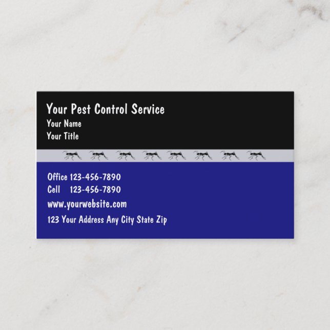 Pest Controll Business Cards (Front)