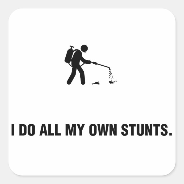 Pest Controller Square Sticker (Front)