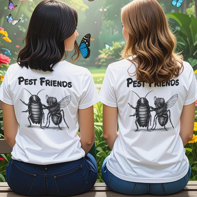 Pest Friends BFF Front & Back T-Shirt (Creator Uploaded)
