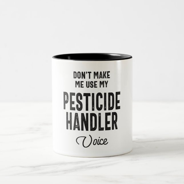 Pesticide Handler Job Occupation Two-Tone Coffee Mug (Center)
