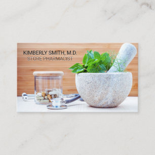 Pestle and Mortar Medicine Business Card