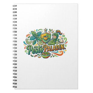 Pesto Paladin T-Shirt – Funny Pasta Lover Graphic Notebook