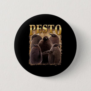 Pesto The Penguin Funny Ba1  6 Cm Round Badge