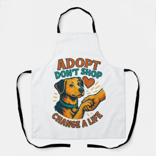 Pet Adopt Love Tee Apron
