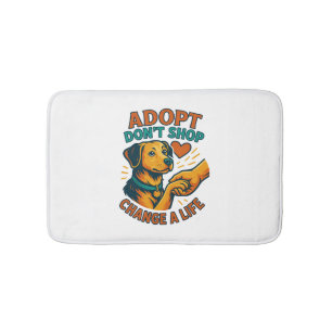 Pet Adopt Love Tee Bath Mat