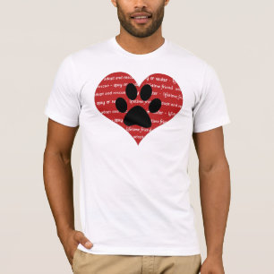 Pet adoption and rescue heart with paw print T-Shirt