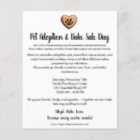 Pet Adoption Bake Sale Fundraiser