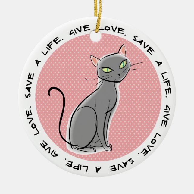 Pet Adoption Christmas Ornament (Front)