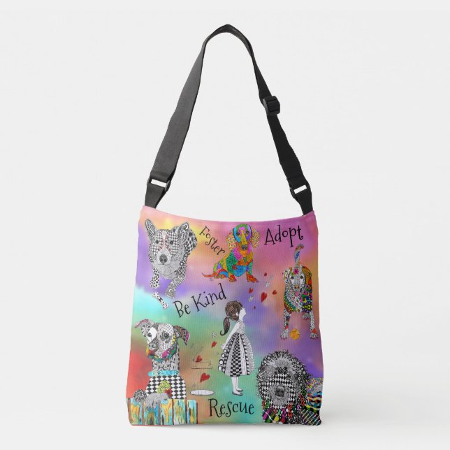 Pet Adoption Cross Body Tote (Front)