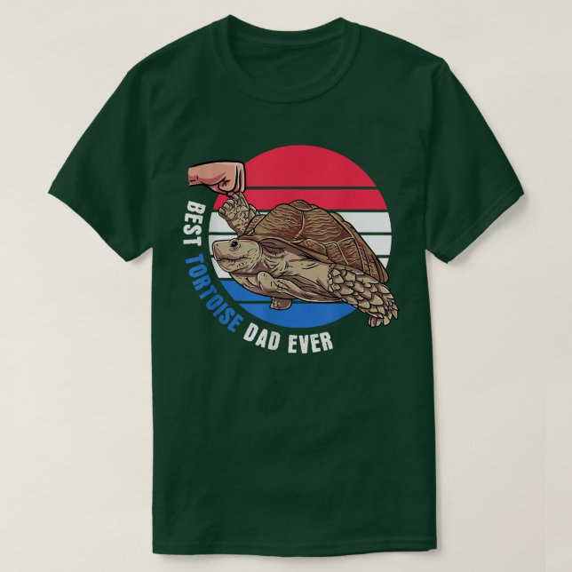 Pet African Sulcata Tortoise GiftBest Tortoise Dad T-Shirt (Design Front)