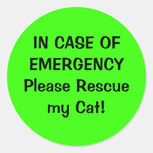 Pet Alert Sticker (Front)