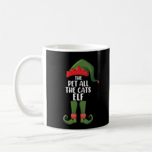 Pet All the Cats Elf Matching Family Christmas Coffee Mug