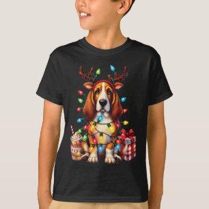 Pet Animal Bet Hound Dog Lover Reindeer Christmas T-Shirt