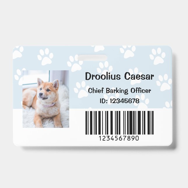 Pet Animal Care Veterinarian Custom Photo Employee ID Badge (Front)