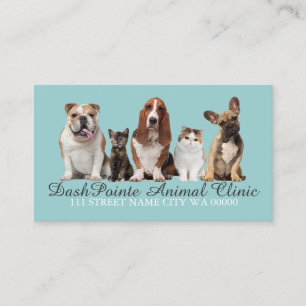 Pet Animal Clinic Shelter Veterinary Business Card