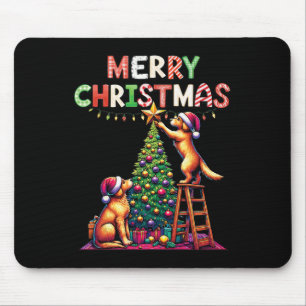 Pet Animal Golden Retriever Dogs Decorating Christ Mouse Pad