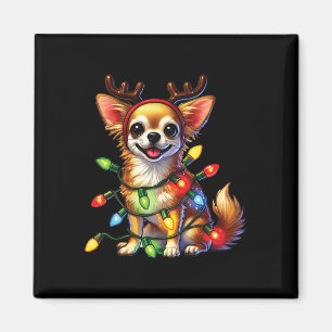 Pet Animal Lovers Chihuahua Dogs Reindeer Christma Magnet