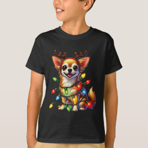 Pet Animal Lovers Chihuahua Dogs Reindeer Christma T-Shirt