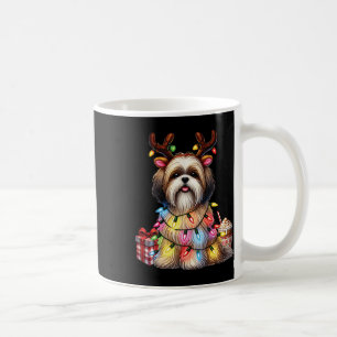Pet Animal Lovers Shih Tzu Dogs Reindeer Antlers C Coffee Mug