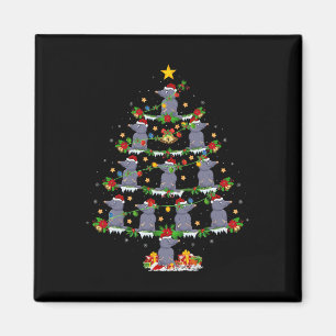 Pet Animal Xmas Lights Santa Mole Christmas Tree Magnet
