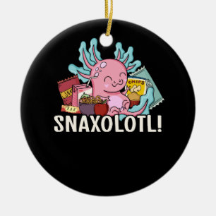 Pet Axolotl Snaxolotl Cute Snacks Paleontologist K Ceramic Tree Decoration