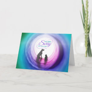 Pet bereavement with sentiment  card