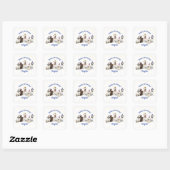 Pet Birthday Dog Celebration | Blue Square Sticker (Sheet)